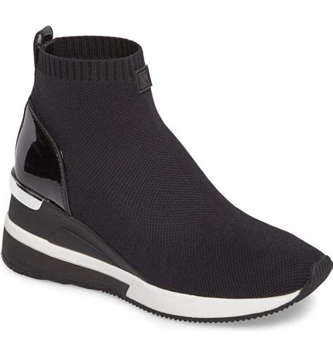 buy michael michael kors women skyler bootie black|michael kors skyler knit sneaker.